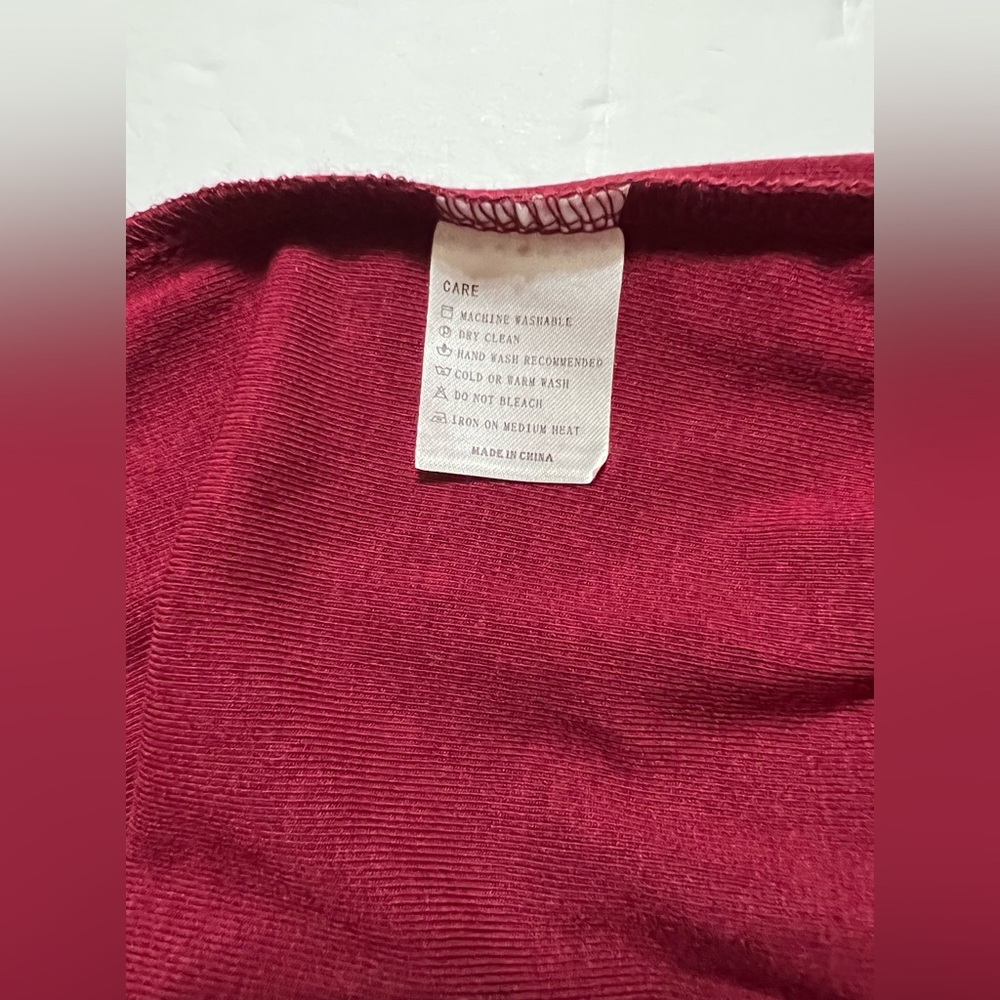 NWT Mango Pop Red V-neck Body Suit Long sleeve Size S - Picture 5 of 5